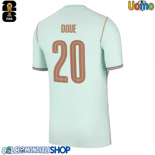 Maglie da calcio Francia Desire Doue #20 Seconda Maglia Mondiali 2026  Manica Corta